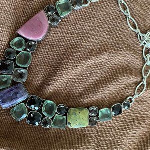 Quartz adjustment necklace